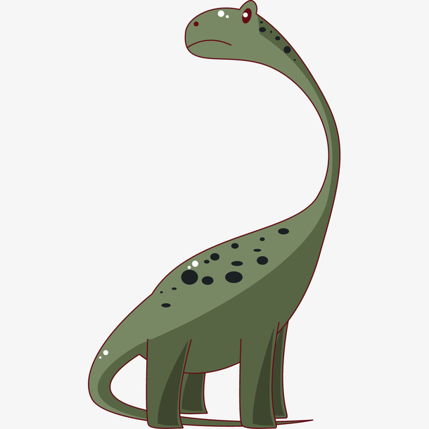 卡通手绘可爱恐龙1免抠