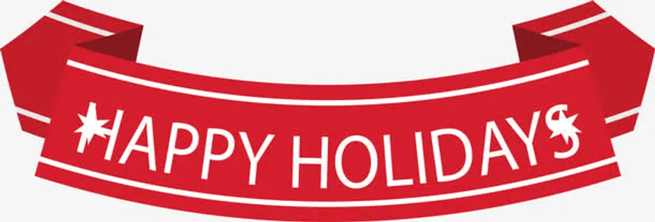 红色节日庆祝彩带免抠