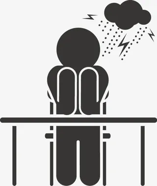 学生上课剪影矢量素材免抠