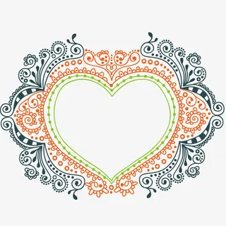 心形边框免抠