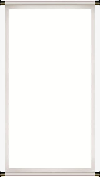 手绘灰色画卷装饰插图免抠