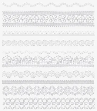 蕾丝花边PNG免抠