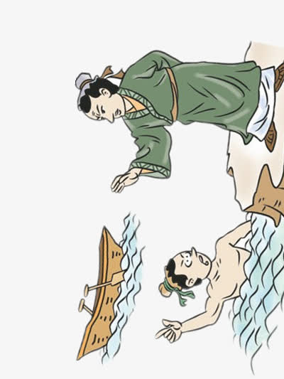 游泳的男孩免抠