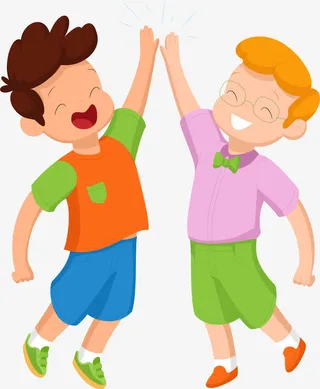 击掌欢呼的男孩免抠