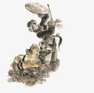 中国少数民族鄂伦春族舞蹈免抠