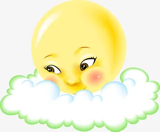 手绘可爱的月亮免抠图免抠