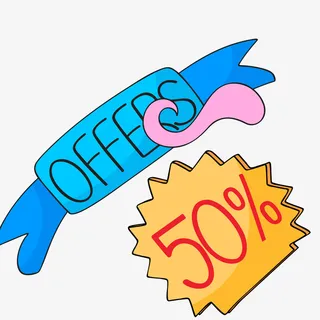 卡通手绘标签矢量素材免抠