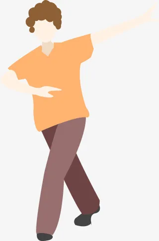 广场舞大妈扁平免抠