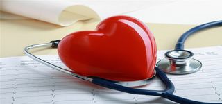 红色心形医疗医学海报背景高清