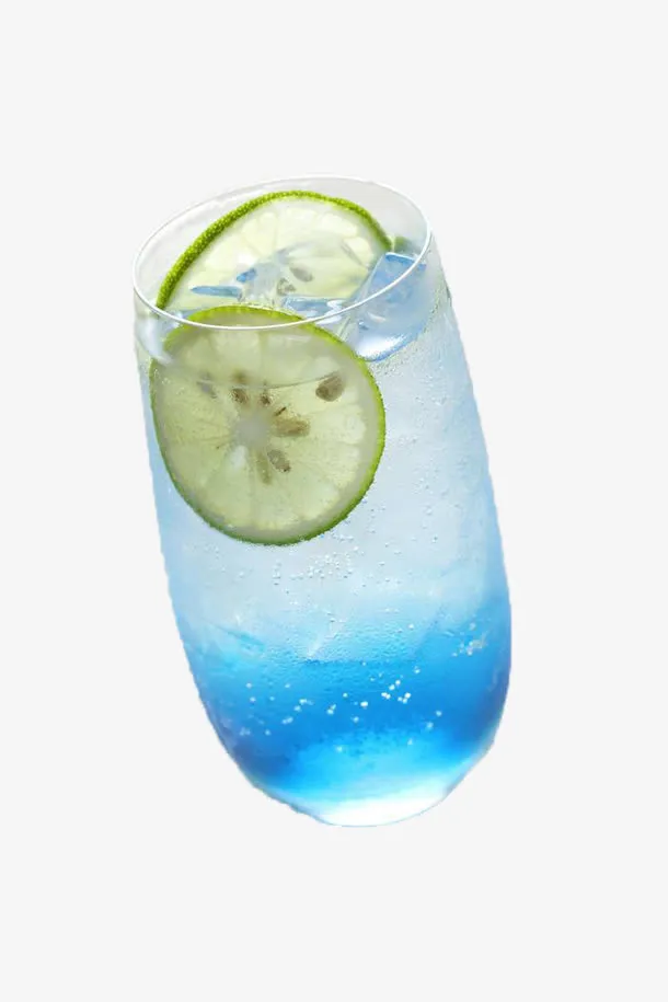 柠檬蓝柑鸡尾酒免抠
