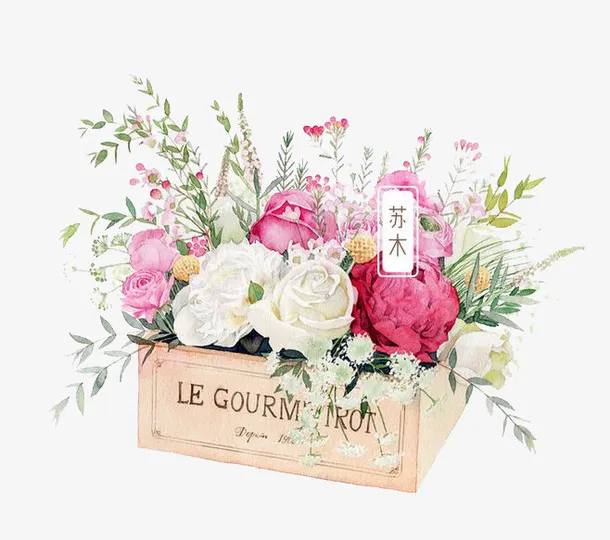 水彩鲜花免抠