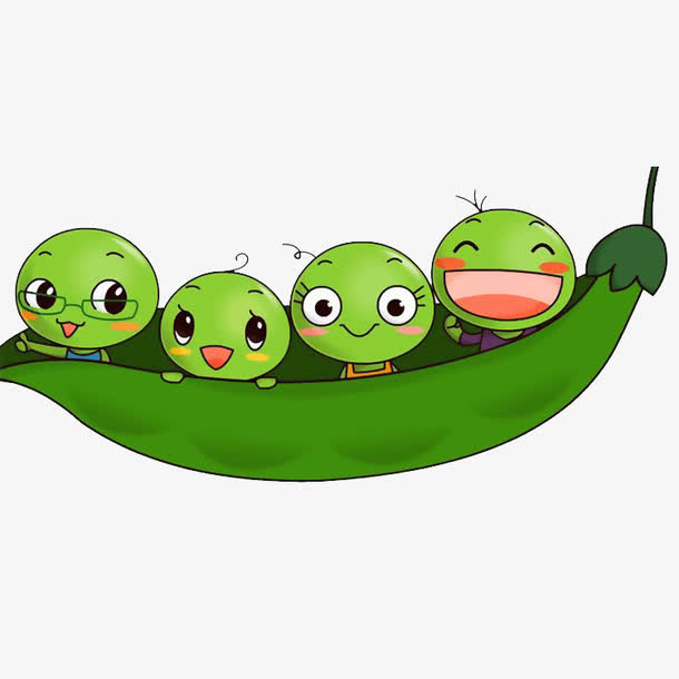 可爱的豌豆宝宝们免抠