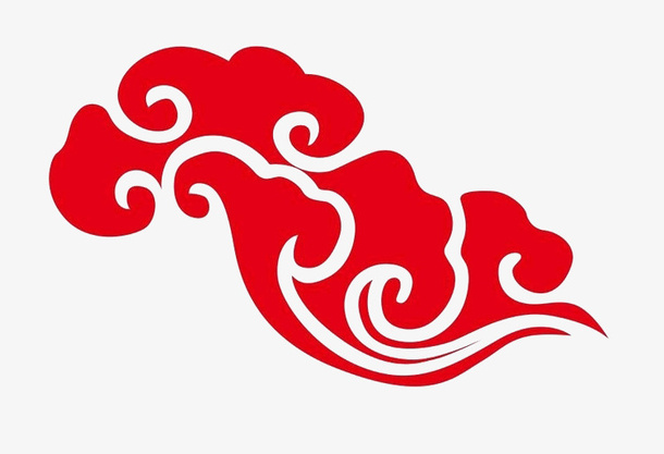 红色祥云图片免抠