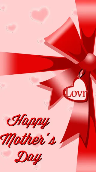 红色礼盒图案母亲节H5背景元素高清