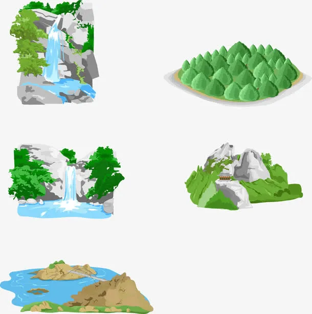 山水风景免抠