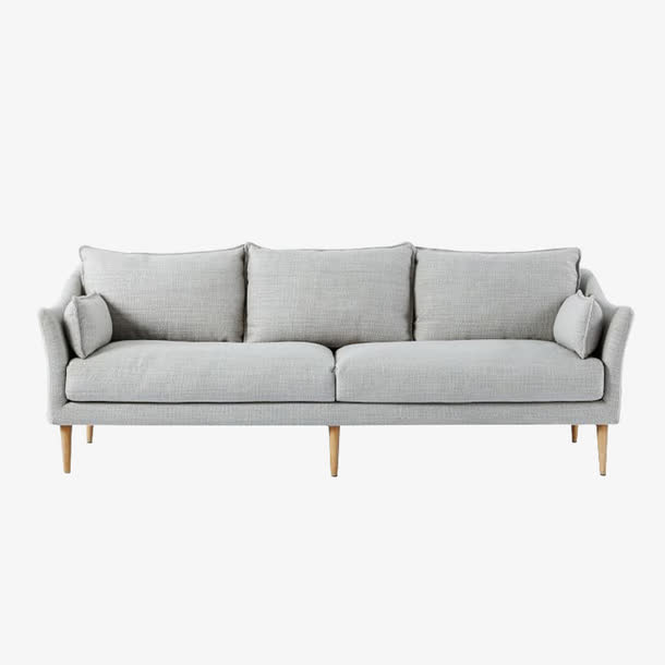 灰色高脚沙发素材免抠