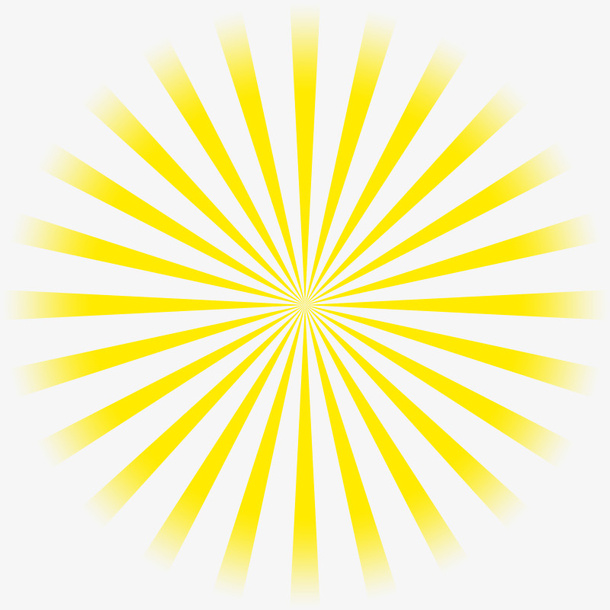 矢量扁平发光金色光芒免抠