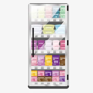 矢量卡通奶制品冰柜免抠