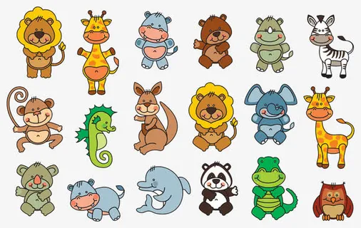 可爱卡动物合集免抠