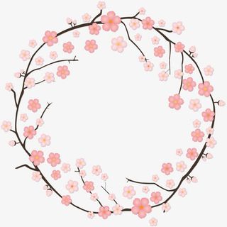 矢量装饰鲜花花环素材免抠