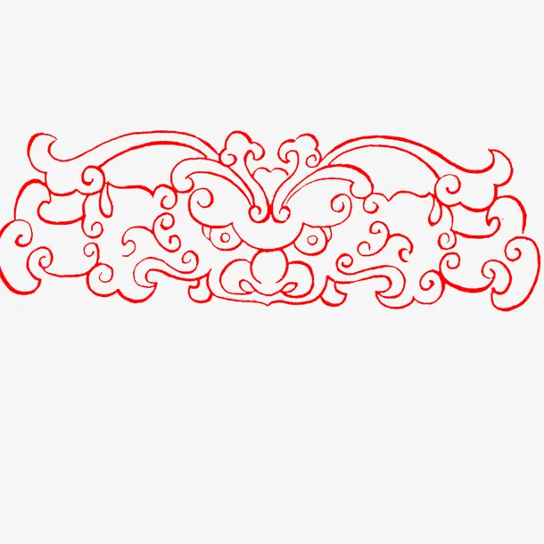 汉代花纹对称免抠