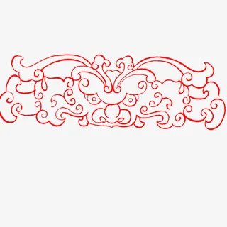 汉代花纹对称免抠