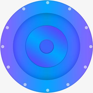 紫色卡通音乐光盘免抠