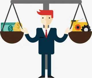 天平的两端免抠