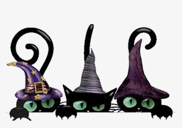 万圣节卡通猫咪免抠