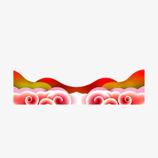 卡通手绘中国风云纹免抠