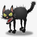 精美节日标签  万圣节猫咪免抠
