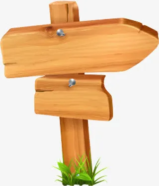 卡通木牌png素材免抠