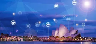 蓝色科技城市banner高清