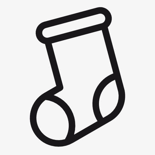 简笔袜子简洁圣诞节PNG图标免抠