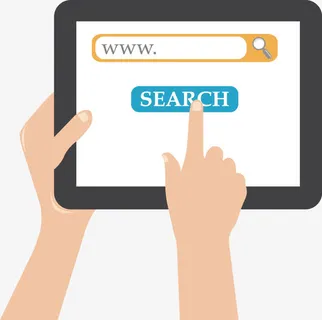 矢量手绘平板输入网址免抠标签元素