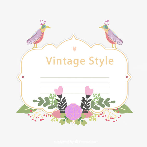 标签 春天 春天的花朵 复古免抠
