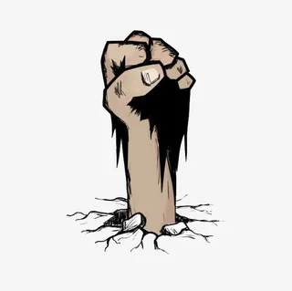 拳头打破的墙壁免抠