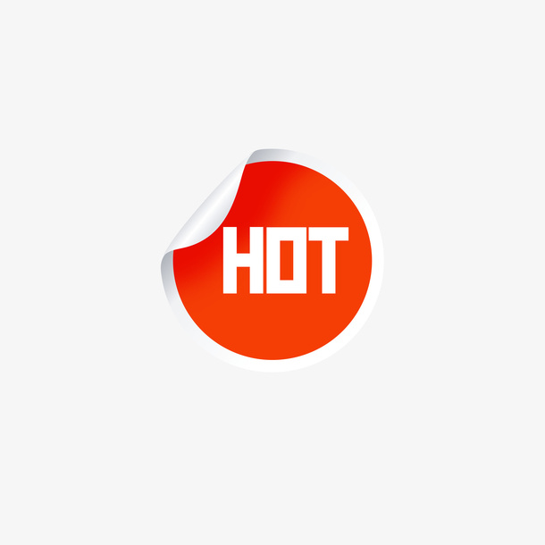 红色hot促销标签接免抠