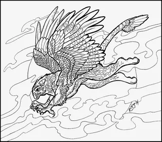 中国风手插画龙免抠