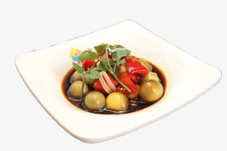 凉拌鹌鹑蛋免抠