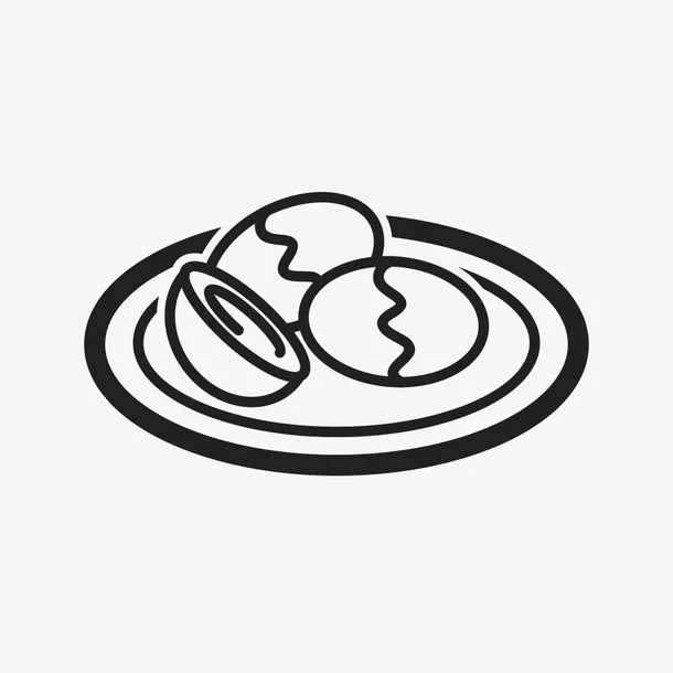 手绘餐盘免抠