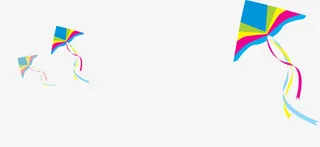 风筝，淘宝素材，彩色风筝免抠