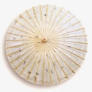 中式白色油纸伞免抠