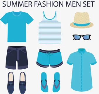 蓝色T恤矢量图免抠