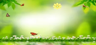 春季新品上市绿色淘宝海报背景高清