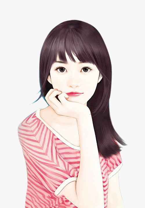 现代美女免抠