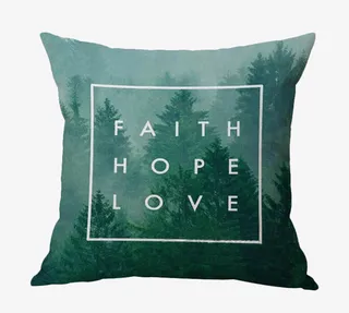 绿色的统一风格抱枕免抠