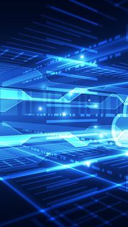 蓝色科技H5背景高清扁平简约背景