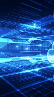 蓝色科技H5背景高清扁平简约背景