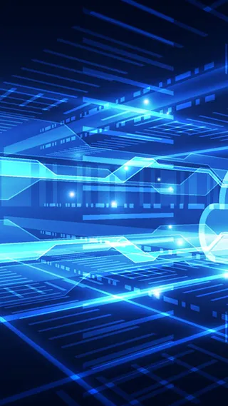 蓝色科技H5背景高清扁平简约背景